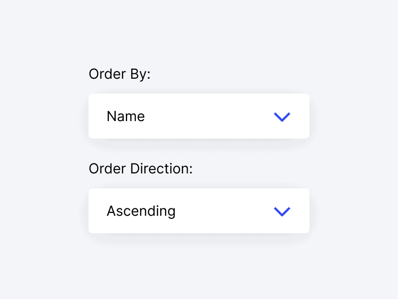 ue sort filter